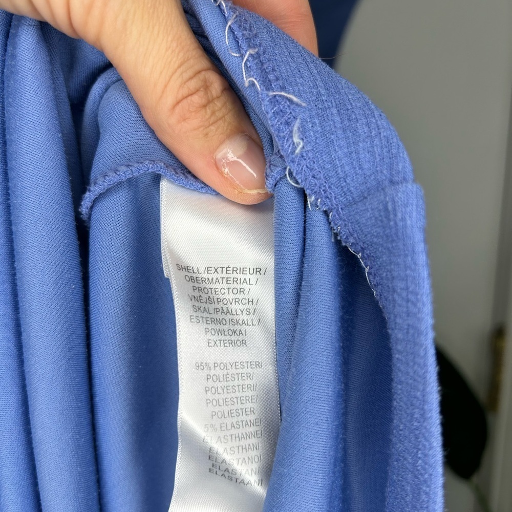 Adrianna Papell Blue Tie-Front Wrap Dress – Size 10 - Picture 13 of 16